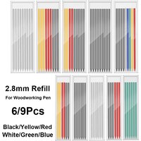 Mechanical Pencil Refill 2.8mm HB Erasable Colorful Leads Woodworking Construction Art Painting Drawing Tool Stationery Supplies