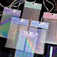 Waterproof PET Holographic Glitter Sticker Pack, Colorful Dream Series for Journaling & Scrapbooking, Cross-Border Craft Decals
