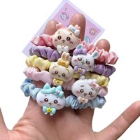 New Style Ika Chikawas Plush Hair Rope Hair Ring Cute Cartoon Hachiware Usagi Usaki Student Girl Cute Hair Accessories Ins