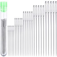 **25Pcs Large Eye Stitching Needles Sewing Needles Handmade Tool Knitting Yarn Leather Needle Set Needles Steel Sewing