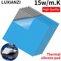 LUXIANZI GPU CPU Conductive Silicone Pad High Quality 0.3/0.5/1.0/1.5/2.0/2.5mm Thickness 15W/mK Heatsink Cooling Thermal Pad
