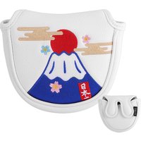 Japan Mount Cat Full Embroidery Magnetic Closure Center shafted Golf Mallet Putter Headcover Golf Blade Putter Cover