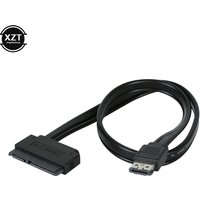 5V 50cm ESATA to SATA7+15 Pin Hard Disk Data Cable ESATA USB to Sata 22Pin Connection Adpter Cable