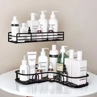 1 PC Toilet Storage Rack Bathroom Shelf No Perforated Bathroom Triangle Shelf Wall Mounted Shelf Bracket Bathroom Accessory