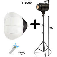 135W Reflektor Bowens do studia wideo, softbox z plasterkiem miodu, lampa fotograficzna, ściemnialna lampa LED, oświetlenie studyjne z lampą błyskową, 3000-6000K