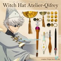 Anime Witch Hat Atelier Cosplay Qifrey 3D Polylactic Acid Props Accessories Manga Glasses Brooch Pen Button ์ฝ์คํ๋ Full Set Gifts