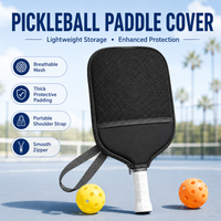 Pickleball Racket Cover with Mesh Bag Strap Portable Pickleball Racket Protective Sleeve Nylon Thickened Sports Racket Bag