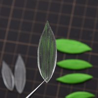3pcs Set Polymer Clay Universal Use Mini Acrylic Corn Bamboo Leaf Vein DIY Molds