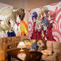 Hidamari Sketch Tapestry Anime Tapestry Hanging Tarot Hippie Wall Rugs Dorm Wall Hanging Sheets