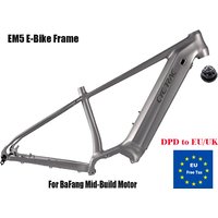 E-Bike Alloy Frame Aluminum EM5 MTB Frameset Mid Motor Drive Boost 148mm Inner Battery XC, 29er 27.5 Er DPD to EU UK