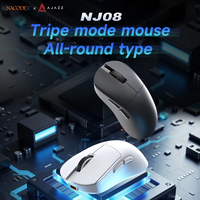 AJAZZ NJ08/MC/Ultra Tri-Mode Wired/2.4G/Bluetooth Gaming and Office Mouse with RGB Lighting and Lightweight Design