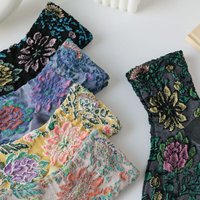 Women Socks 2025 Autumn Winter Fashion Floral Embossment Kawaii Socks Korean Style Harajuku Vintage Streetwear Cotton Long Socks