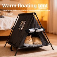 Winter Warm Cat House for Stray Cats, Waterproof Windproof Enclosed Cat Tent, All Seasons Portable Pet Bed
