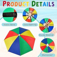 Umbrella Hat For Kids Child Foldable Outdoor Fishing Headwear Cap Head Waterproof Sun Camping Hat Beach Cap Headwear