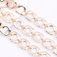 (10399) 0.5Meter 24K Gold Color Alloy Square Hollow Bag Chain Waist Chain High Quality DIY Jewelry Making Accessories Wholesales