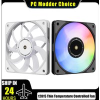 HF12015 120mm Cooling Fan Thinckness 15mm Ultra-Thin ITX Case Fan ARGB 4Pin PWM Temperature Control Mute CPU Cooler