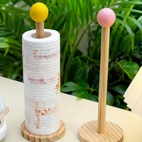 1pc Kitchen Tissue Holder Paper Towel Roll Holder Plastic Wrap Holder Disposable Wipe Organizer Countertop Multi Use