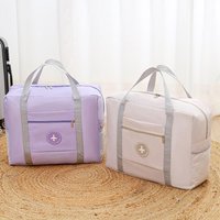 Foldable Travel Duffel Bag with Trolley Sleeve Waterproof Polyester Lightweight Luggage Storage Bag for Travel Moving Camping