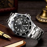 Fashion Watch Casual Clock Montre Homme Business Men Quartz Watch Calendar Green Water Wok Ghost Sport Men Wristwatch