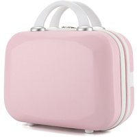 Pink/Blue/Purple/khaki 14 Inch Cosmetic Bag Small Women Travel Suitcase Luggage Compressive Material Size:30-15.5-23cm