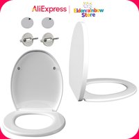 O-Shaped Toilet Seat Slow Close Quiet Lid Practical Handy Thickened Durable for Both Adults Children Safety Bathroom Accessories