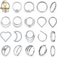 16G G23 Titanium Segment Ring for Septum Nose Ear Helix Conch Rook Tragus Lobe Piercing Women Men Hoop Earring Cartilage Jewelry