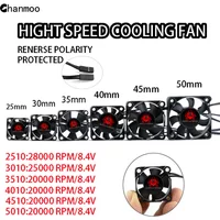 Universal RC Cooling Fans 25/30/35/40/45/50mm Plastic Cool Fan for 1/8 1/10 1/16 1/24 Scale RC Car Motor Heat Dissipation Parts
