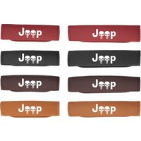 Leather Car Seat Belt Cover Safety Belt Shoulder Protection Pad For Jeep Renegade Compass Cherokee Wrangler Patriot Liberty
