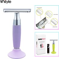 Whityle 16T-1 Guard AC Blades Safety Razor Body Bikini Armpit Leg Hair Trimmer One Blade Shaving Shaver For Women with 10 Blades