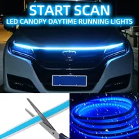 150cm 180cm Scan Start LED Auto Motorhaube Licht Tagfahrlicht Universal flexible dynamische Auto drl 12V Umgebungs licht