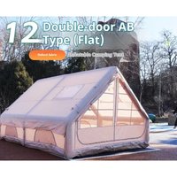 Home Use 12m Double Door Waterproof Thickened Oxford Cloth Camping Travel Fully Automatic Inflatable Tent No Layers