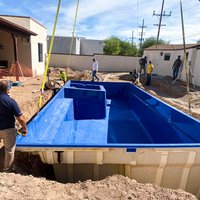 Professional Fiberglass Prefabricated Swim Pool Spa Outdoor Hot Water Waterfall in Ground Large Swimming Pool for Sale