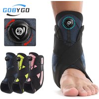 GOBYGO 1Pcs Adjustable Rotating Buckle Ankle Support Sleeve Compression Strap Double Side Spring Support Running Basketball