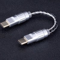 Dual Type-C OTG Audio Cable Single Crystal Copper HiFi DAC Cable for Android iOS Headphone Amp Small Tail Decoding Cable