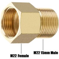 Pressure Washer Coupler M22 15mm Female Thread to M22 14mm Male Quick Fitting For Washer Gun Connection Hose Nozzle Car Wash