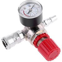Air Compressor Pressure for Valve Switch Regulator Pressure Switch Control for Valve with Gauge Stainless Steel Dual Sca