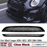 Magickit Für BMW MINI One & Cooper S R50 R52 R53 2002-2005 2006 2 Stück Wabenmuster Frontstoßstange Renngrill Schutzabdeckung