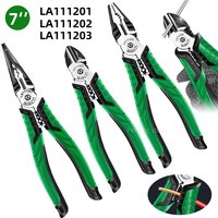 LAOA Multifunction Wire Stripper Wire Cutters/Long Nose/Diagonal Nose Pliers 7-inch Electrician Hand Tools Industrial Grade