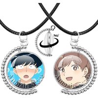 25mm Hot BL Anime Go For It, Nakamura-kun!! Cosplay Okuto Nakamura Aiki Hirose Double Sided Keychain Pendant Accessories JD025