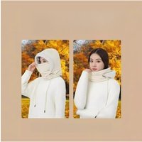 AliExpress Fleece-Lined Winter Hat for Women, Warm Headgear, Outdoor Cycling Windproof Face Mask and Neck Warmer Combined
