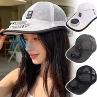 AliExpress NONE Breathable Sunhat with Solar Fan Sun Block Baseball Hat with Solar Fan USB Charging Fan Outdoor Sunhats Sunscreen Sunshade Hats