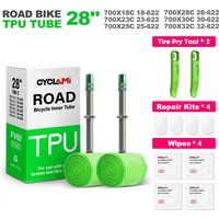 CYCLAMI Ultralight Bike TPU Inner Tube 700C 700 X 18 23 25 28 30 32 Road Bicycle TPU Material Tire 45mm 60mm Length French Valve image 4