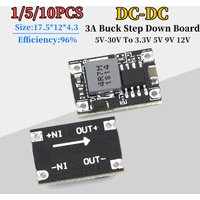 1/5/10PCS 3A Mini DC-DC Buck Step Down Converter Board 5V-30V To 3.3V/5V/9V/12V DC Voltage Regulator Power Supply Module