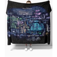 Hollow Knight Map Throw Blanket Gaming Map Blankets Soft Warm Flannel Blanket Bedding for Bed Living room Home Sofa