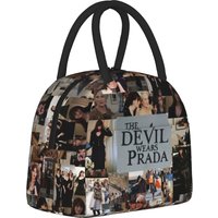 the devil wears pradas 2 Accessories Insulated Lunch Bag For School Office Food Container Reusable Cooler Thermal Bento Box