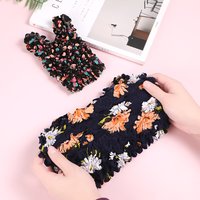 New Creative Floral Bubble Tote Bag for Women Female Elastic Portable Large Capacity Hand Telescopic Shopping Storage Pouch