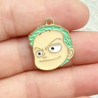 10Pcs ONE PIECE Cute Luffy, Roronoa Zoro Anime Alloy Keychain DIY Backpack Accessories Cute Keyring Gift for Fans