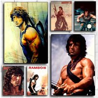 Rambo F-First B-Blood Poster Art with prints Home bedroom living room decoration gift