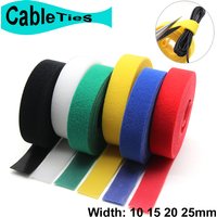 5m/roll Cable Tie Holder Self Adhesive Tape 10/15/20/25mm Nylon Strap Cable Management Strips Wire Organizer Fastener