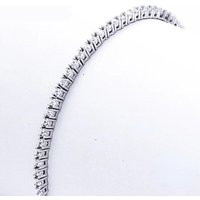 Lihong Pure 925 Silver Jewelry 18CM Tennis Bracelet 2mm Zirconia Anniversary Gift Real Sterling Silver Bangle Bracelets